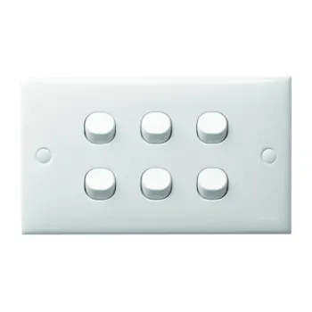 Aksesoris Listrik Schneider S-Classic 1 Way Switch 6 Gangs ET36-1-2AR-WE redesign White 10 AX