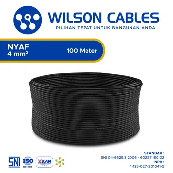Kabel Listrik Wilson NYAF 4 mm2 100 meter - Cokelat