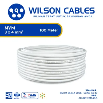 Kabel Listrik Wilson NYM 3x4mm2 100 meter - Putih