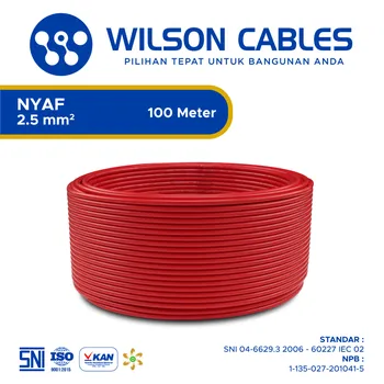 Kabel Listrik Wilson NYAF 2.5 mm2 100 meter - Biru