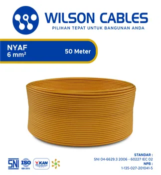 Kabel Listrik Wilson NYAF 6 mm2 50 meter - Hitam