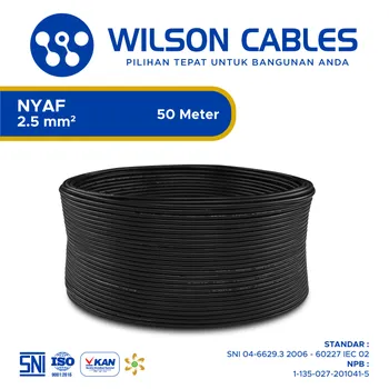 Kabel Listrik Wilson NYAF 2.5 mm2 50 meter - Kuning-Hijau