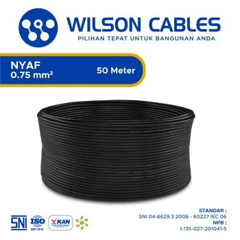 Kabel Listrik Wilson NYAF 0.75mm2 50 meter - Hijau
