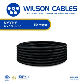 Kabel Listrik Wilson NYYHY 4x10mm2 50 meter - Hitam