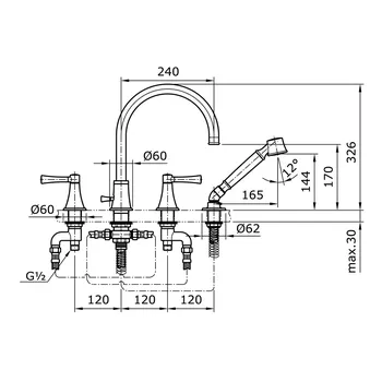 Shower TOTO Set TX447SGV1N