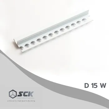 Sudutan Tembok SCK Corner Bead UPVC PVC D15W - Panjang 2.2m