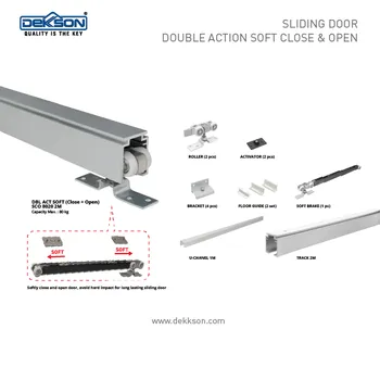 Aksesoris Pintu Jendela Dekkson Sliding Rail DBL ACT Soft (Close+Open) SCO 8020 2M