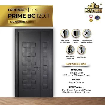 Pintu Besi/Baja Fortress Black Carbon Prime - 150x230. Kanan