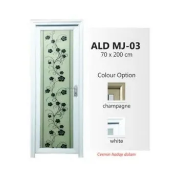 Pintu Alumunium Meridian ALD - MJ 03 - Kiri. Silver