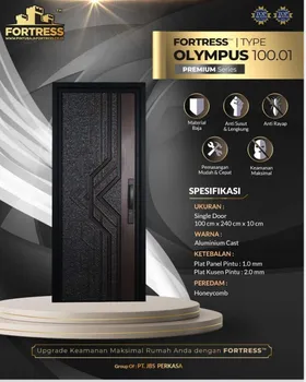 Pintu Besi/Baja Fortress Olympus single - Hitam
