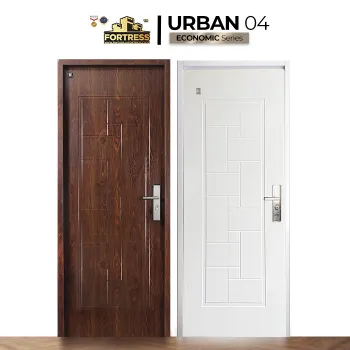 Pintu Besi/Baja Fortress Urban Single Door Type 04 - 90x210. Putih