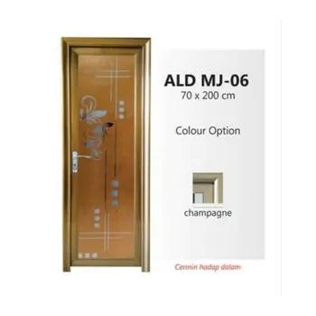 Pintu Alumunium Meridian ALD - MJ 06 - Champagne. Kiri