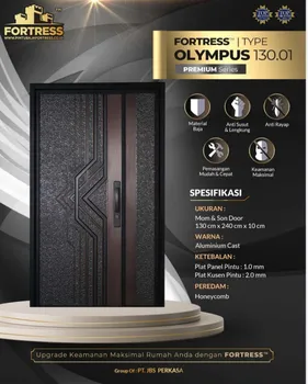 Pintu Besi/Baja Fortress Olympus Mother  Son 130 - Hitam