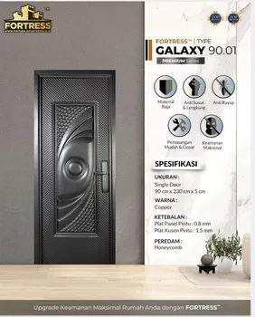Pintu Besi/Baja Fortress Galaxy 90 - Hitam