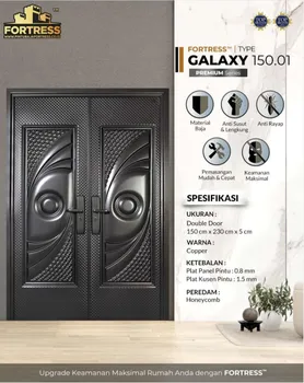 Pintu Besi/Baja Fortress Galaxy 150 - Hitam