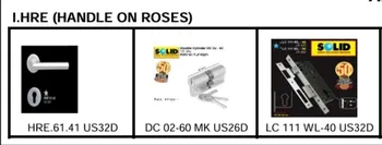 Pegangan Pintu Solid HRE 61.41 US32D + DC 02-60 MK US26D + LC 111 WL-40US32D