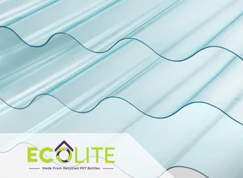 Atap Spandek Ecolite Clear Tebal 1mm - Panjang 5 Meter