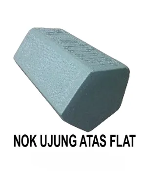 Aksesoris Atap Mutiara Nok Ujung Atas Flat ABC Cat Air - Hitam