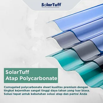 Polycarbonate Solartuff Greca - Panjang 2.4m. Silver Milenium